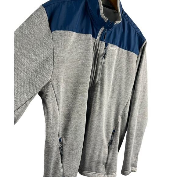 Orvis Bonded Mesh Fleece Full Zip Jacket Gray & Blue Size XL - Picture 10 of 14